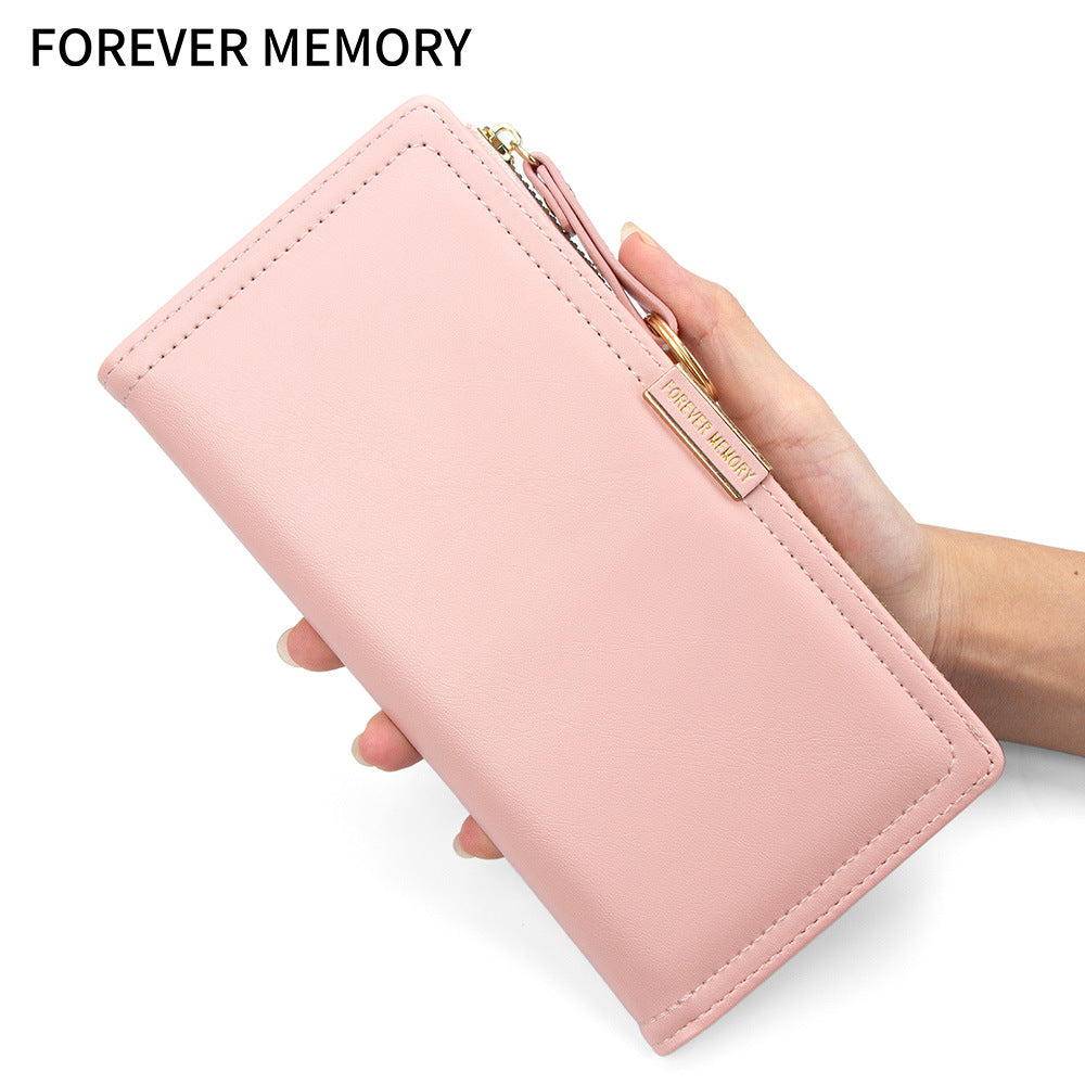 Women's Korean Fashion Clutch Fashionable Solid Color Ladies Wallet