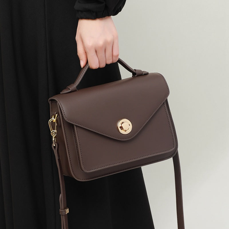 Women's Fashion Poor Genuine Leather Commuter High-grade Women's Messenger Bag