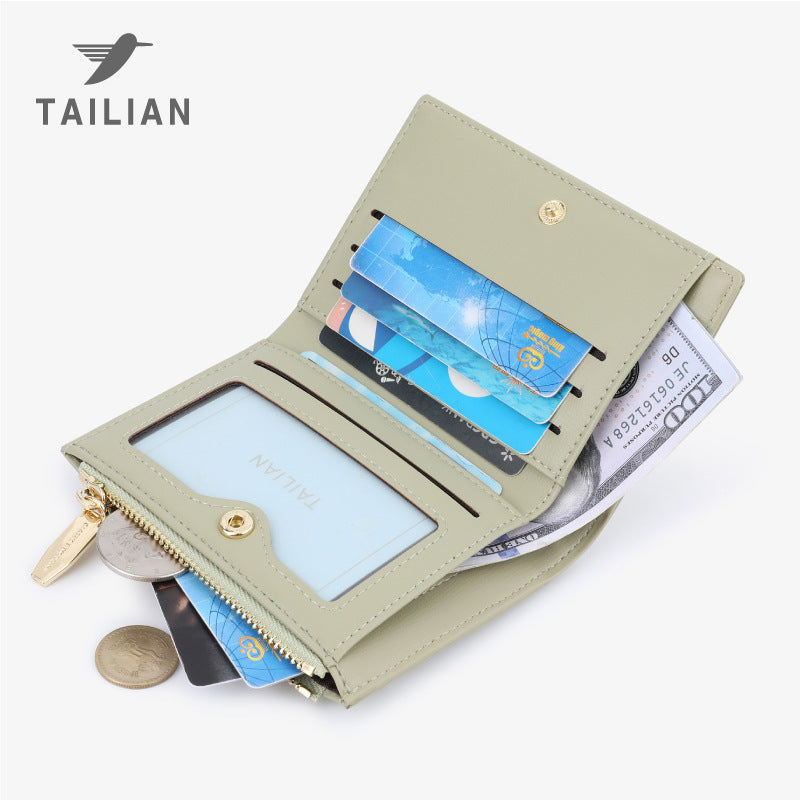 Slouchy Trendy Women's Short High-grade Folding Ladies Wallet