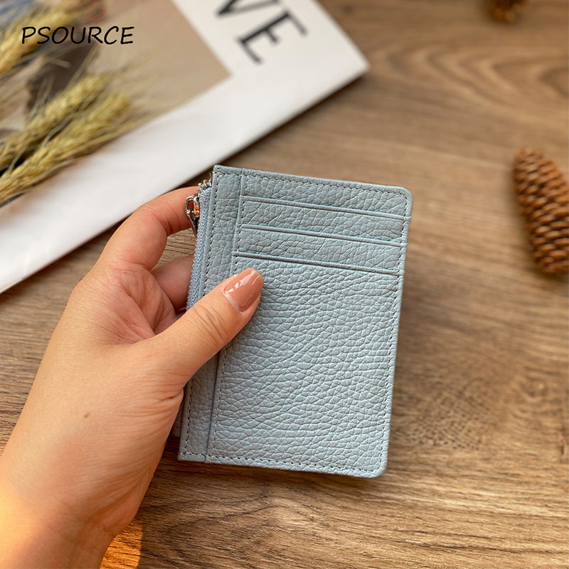 Large Capacity Multiple Slots Unisex Korean Genuine Card Holder