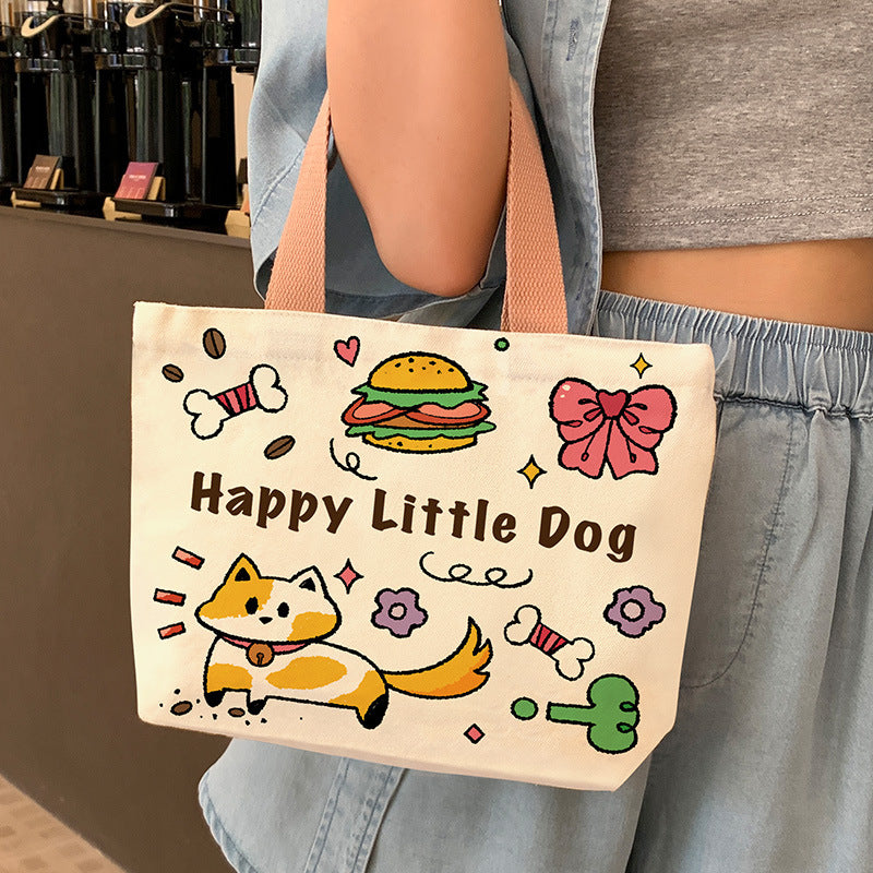 Women's Canvas Cartoon Cabs Korean Style Bags