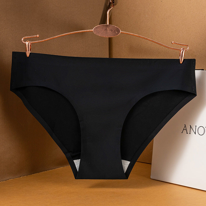 Women's One-piece Ice Silk Underwear For Low Waist Pure Panties