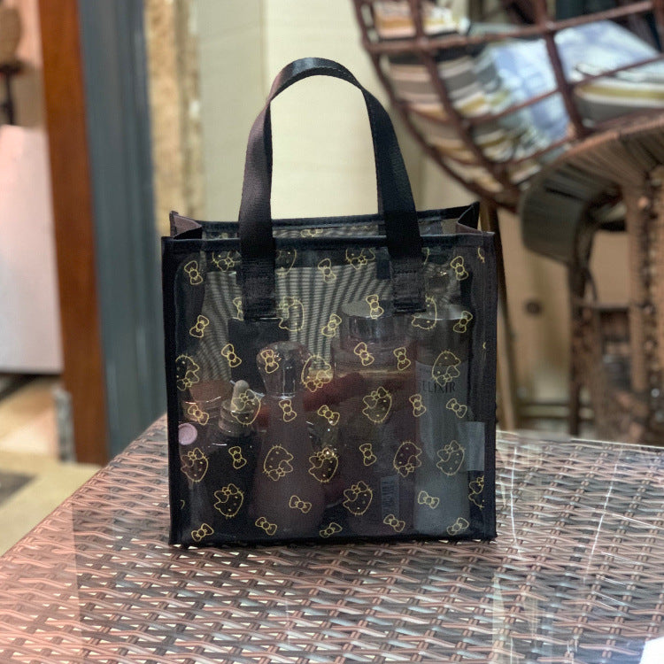 Classic New Mesh Portable Wash Mummy Cosmetic Bags