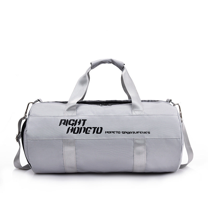 Separation Independent Shoe Warehouse Short-distance Portable Round Barrel Gym Bags