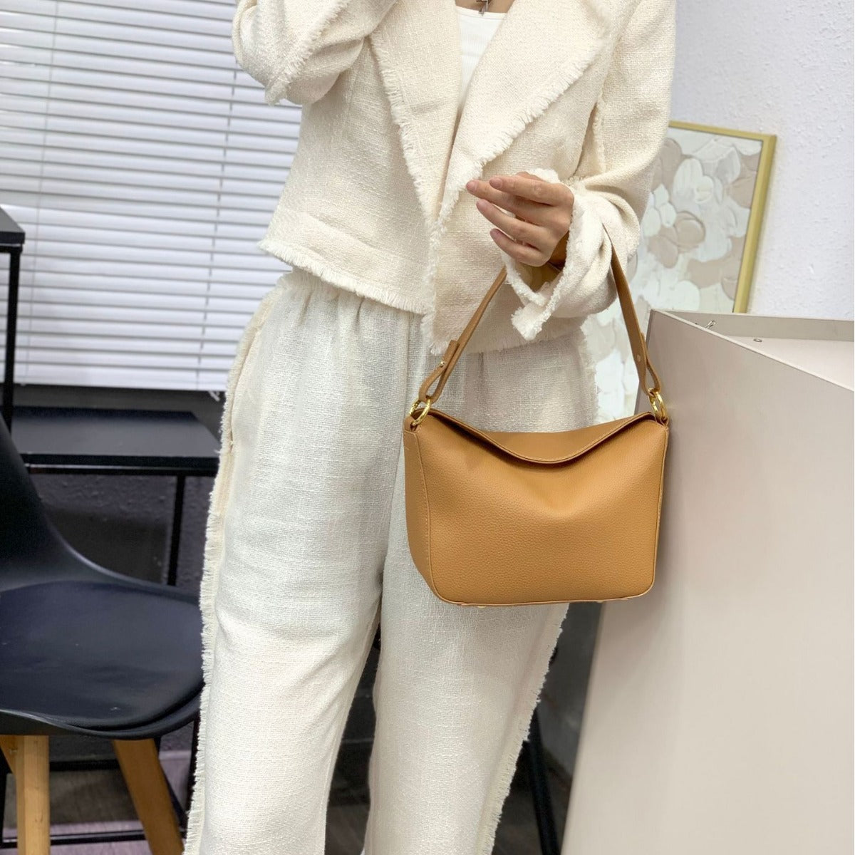 Women's Genuine Leather First Layer Cowhide Underarm Fashion Bags