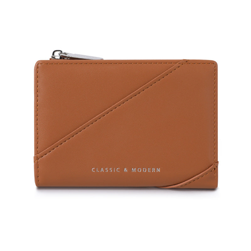 Classy Women's Short Stitching Fashion Korean Ladies Wallet