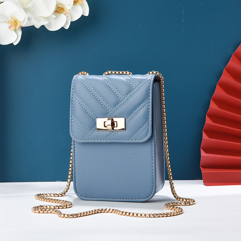 Women's Summer One Minority Simple Embroidered Contrast Phone Bags