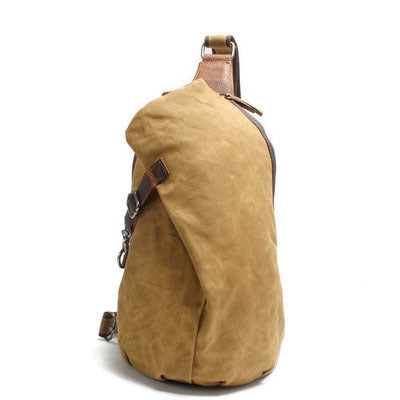 Men's Waterproof Batik Fabric Retro Canvas Dumpling Men's Chest Bags