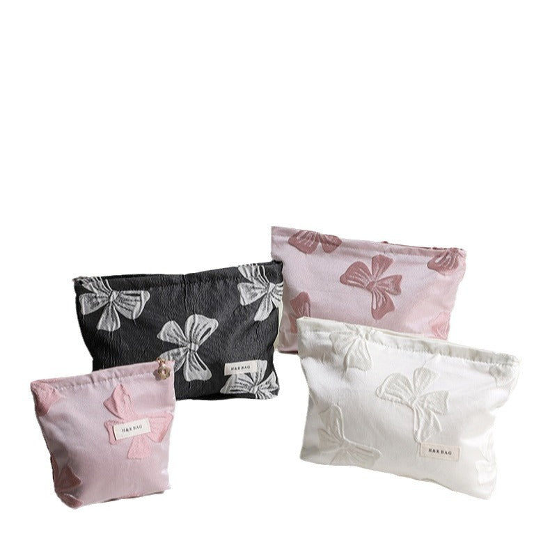 Style Bowknot Storage Portable Wash Finishing Large Cosmetic Bags