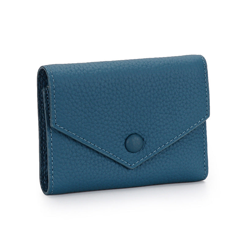 Women's Soft Cowhide Genuine Leather Short Cute Girly Ladies Wallet