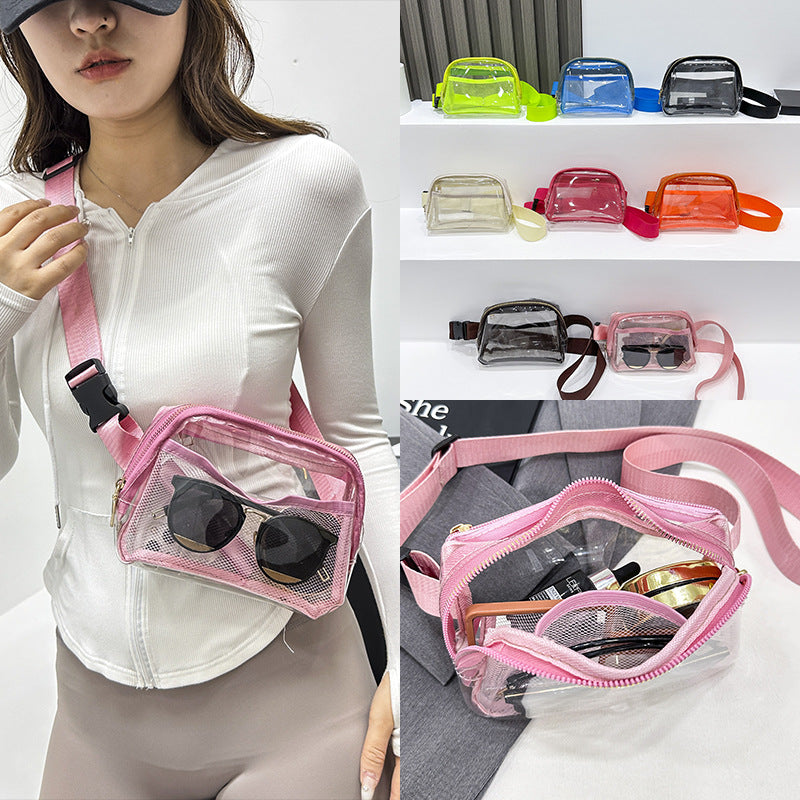 Pretty Women's Transparent Summer White Ditch Bags