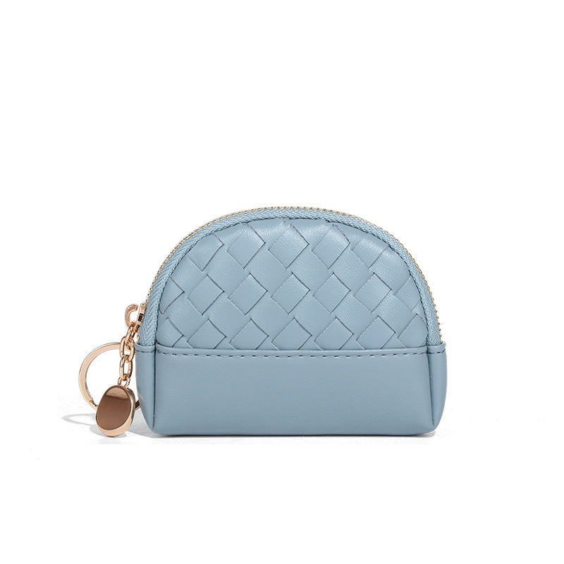 Creative Women's Hand-woven Simple Leather Zipper Ladies Wallet