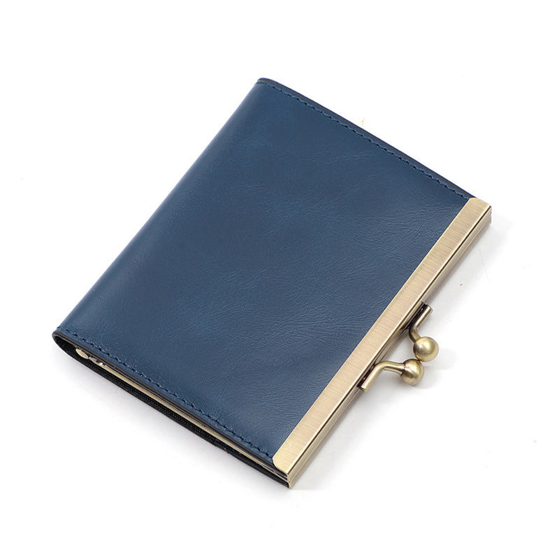 Women's First Layer Oil Wax Leather Sleeve Card Holder