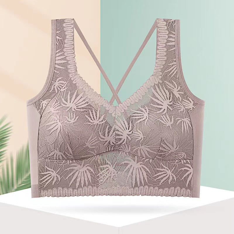Women's Big Chest Concealing Breast Holding Fixed Bras