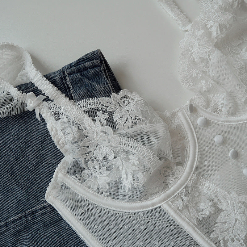 Match Thin Lace Sexy French Strap Bras