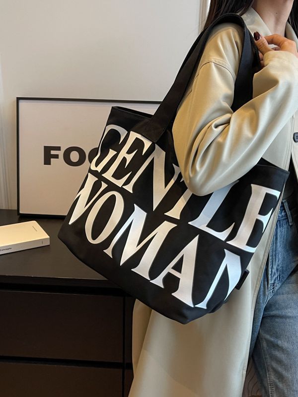 Thailand Mummy Canvas Letter Printing Simple Shoulder Bags