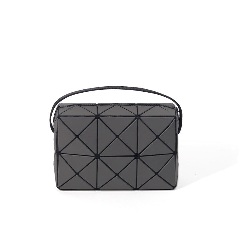 Women's Geometric Triangle Box Niche Rhombus Grid Bags