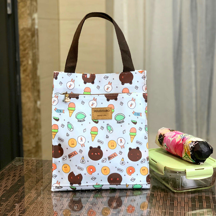 Running Volume Korean Style Waterproof Lunch Box Portable Handbags