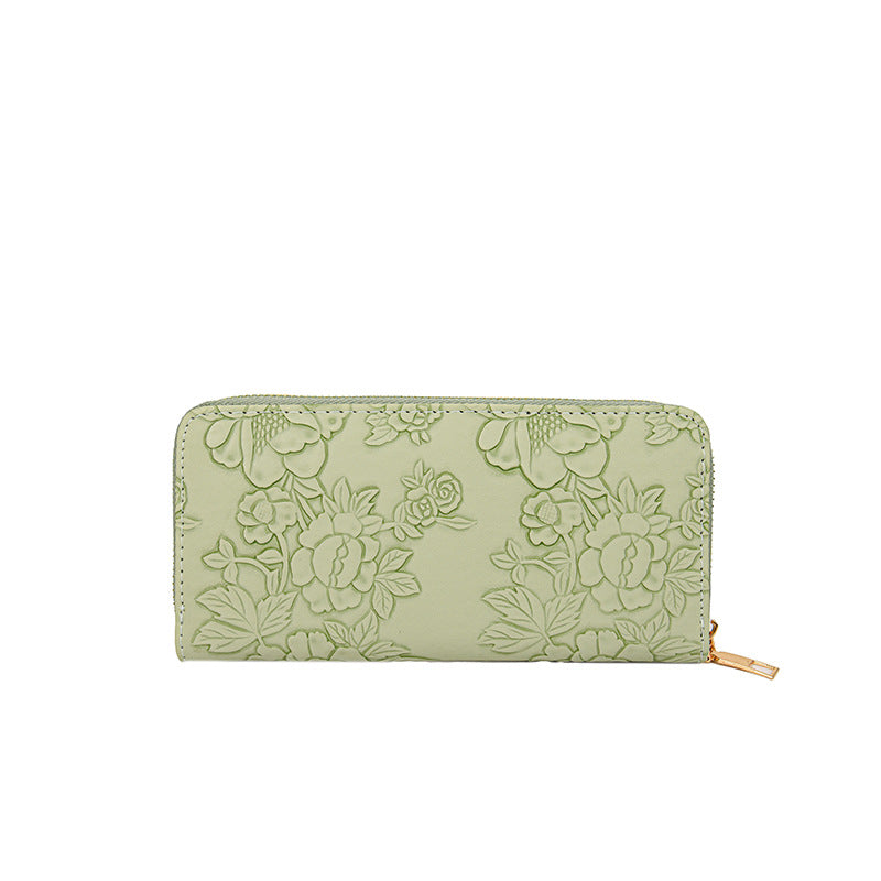 Women's Simple Embossed Large Capacity Multi Slots Bags