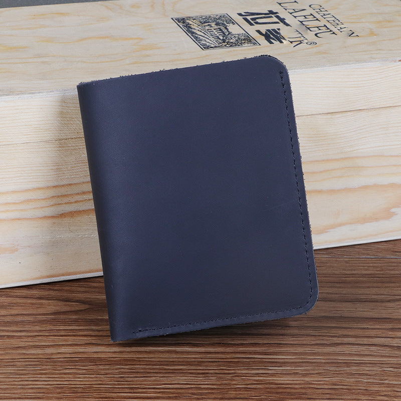 Men's Genuine Short Horizontal First Layer Cowhide Men's Wallets