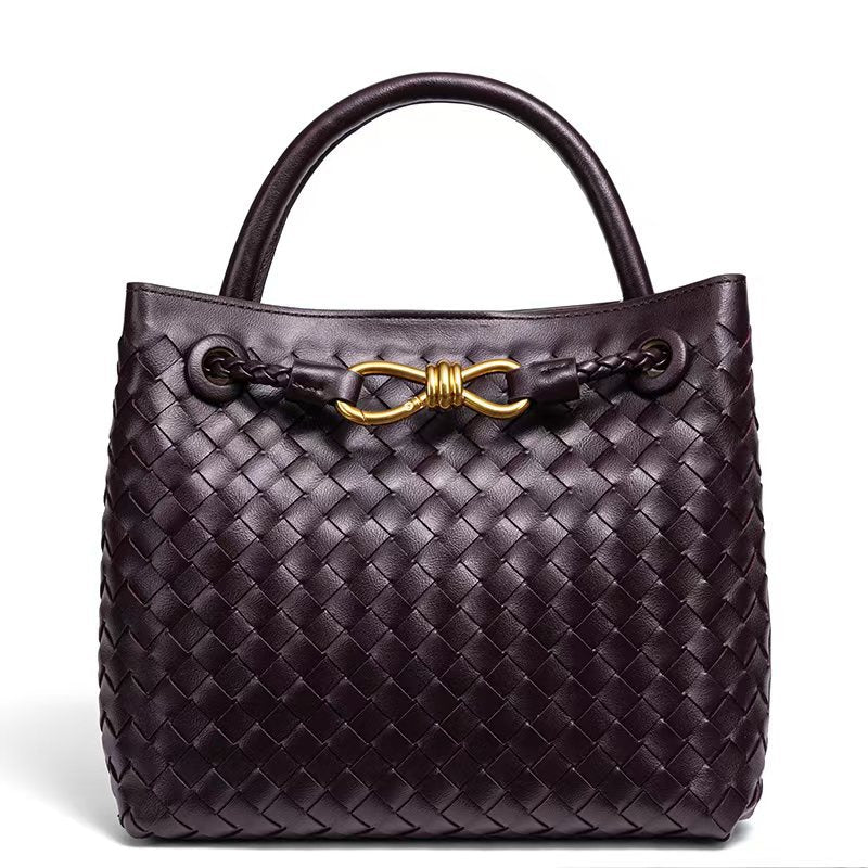 Women's Bow Hand-woven Simple Portable Classic Style Women's Shoulder Bag