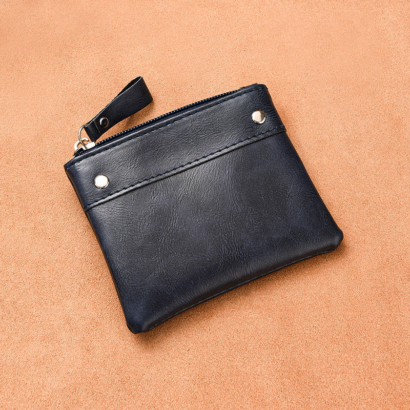Men's Short Thin Solid Color Pocket Mini Purses
