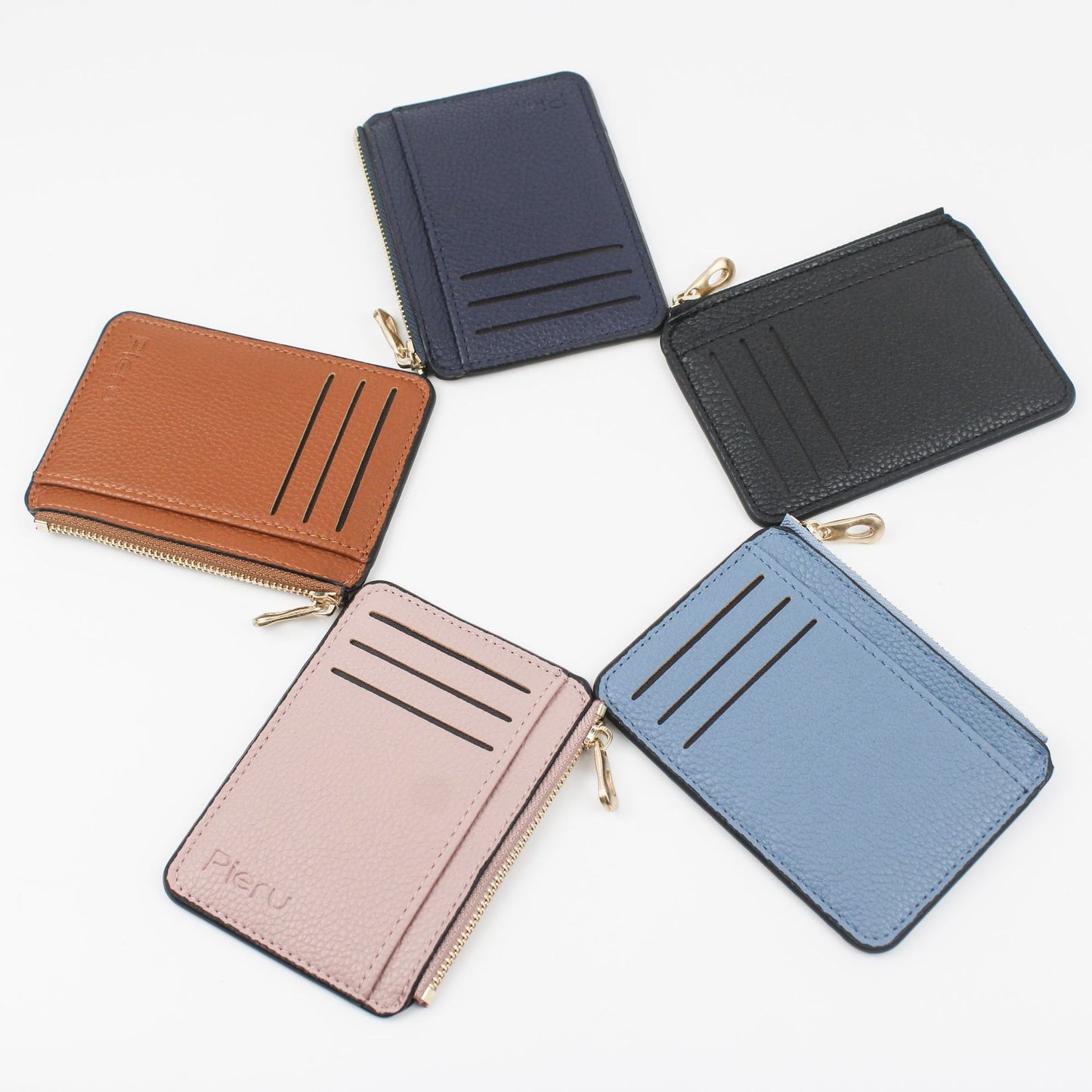 Fashion Creative Zipper Large Capacity Litchi Card Holder