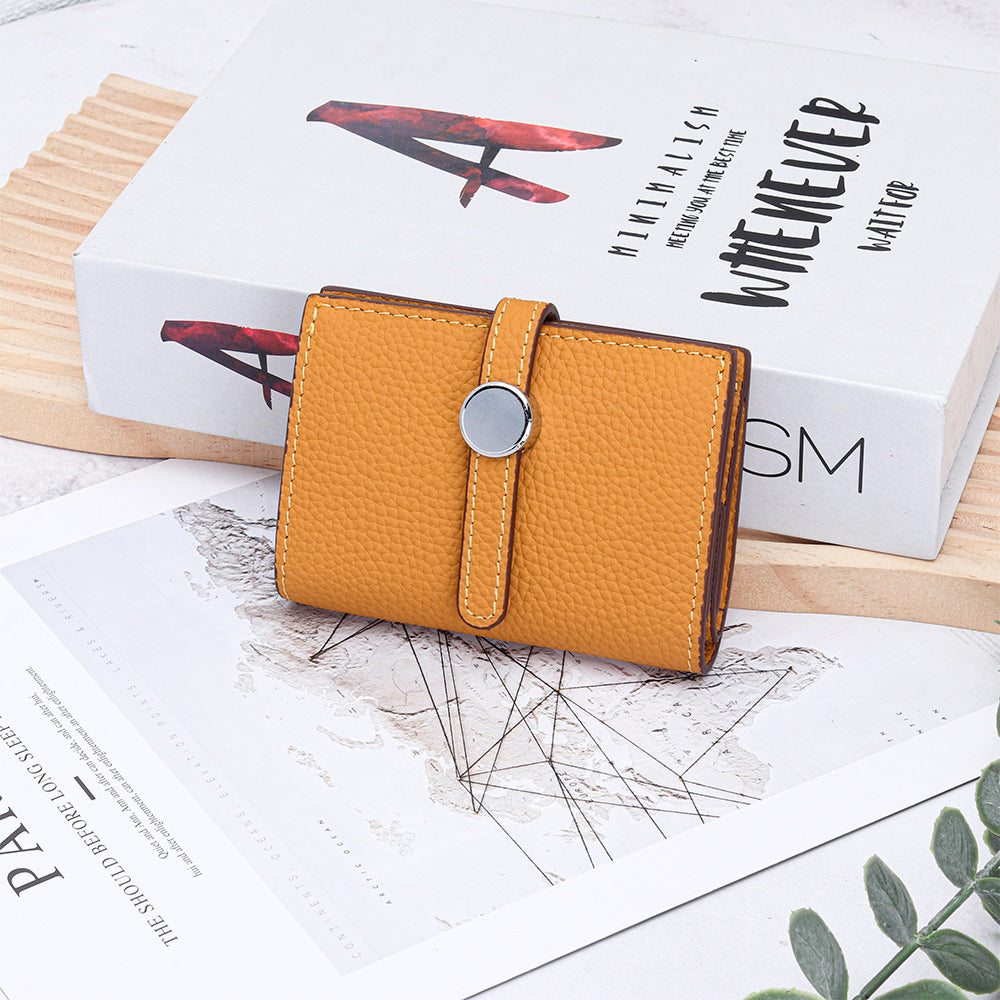 Women's Layer Short Cowhide Mini Fashion Genuine Leather Ladies Wallet