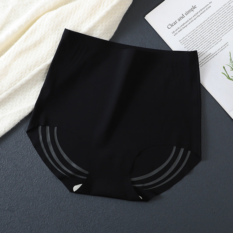 Liquid Seamless Ice Silk Peach Hip Belly Panties