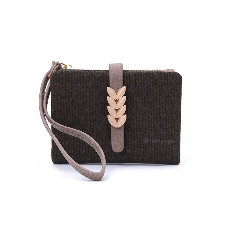 Women's Fresh Printed Two Fold Hasp Zipper Cute Good-looking Short Ladies Wallet