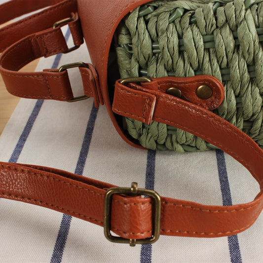 Retro Style Mori Summer Beach Straw Crossbody Bags