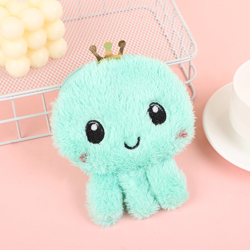 Korean Cute Octopus Cartoon Portable Mini Coin Purses