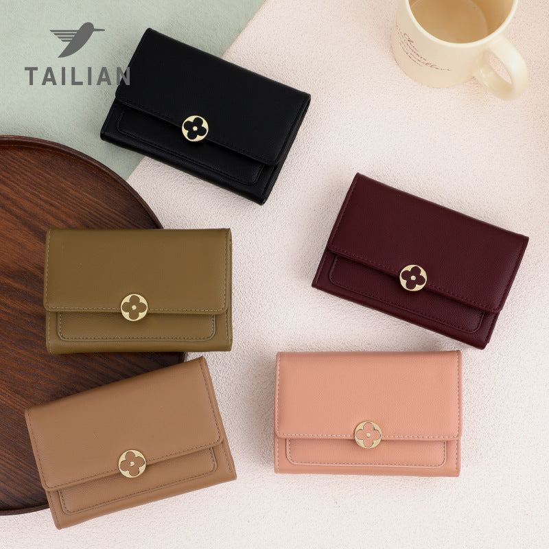 Trendy Women's Innovative Clover Vintage High-grade Ladies Wallets