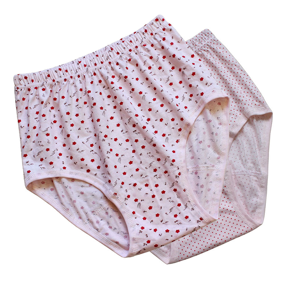 Women's High Waist Cotton Underwear Triangle Mother Panties