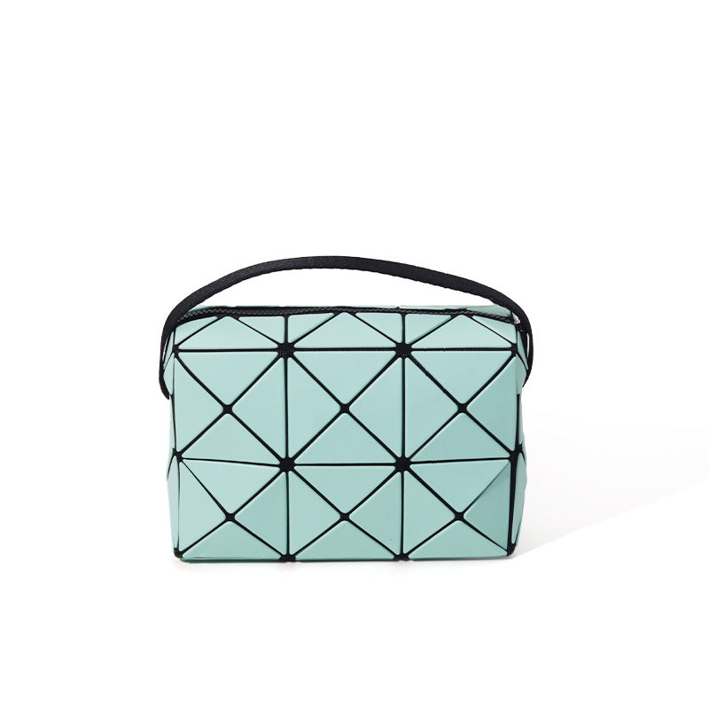 Women's Geometric Triangle Box Niche Rhombus Grid Bags