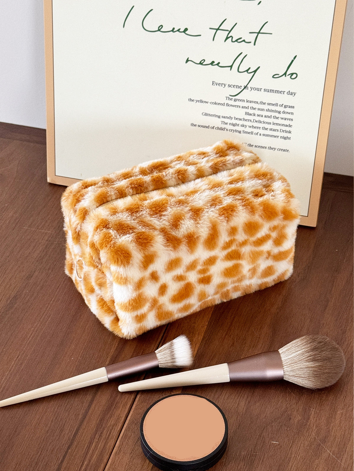 Large Capacity Plush Pencil Cosmetics Storage Portable Bags