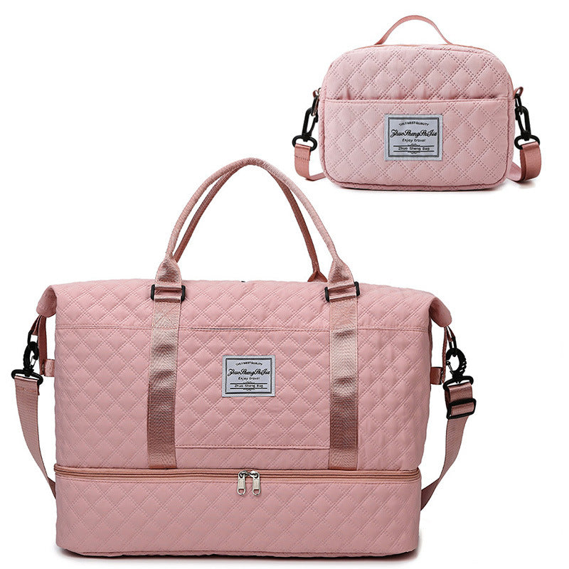 Short-distance Rhombus Folding Dry Wet Separation Travel Bags