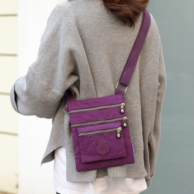 Beautiful Charming Flower Style Nylon Waterproof Women's Shoulder Bag