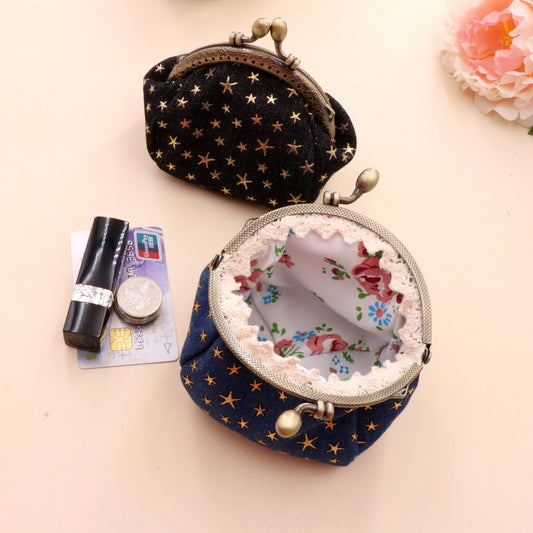 Women's Denim Cloth Vintage Handmade Finished Coin Purses