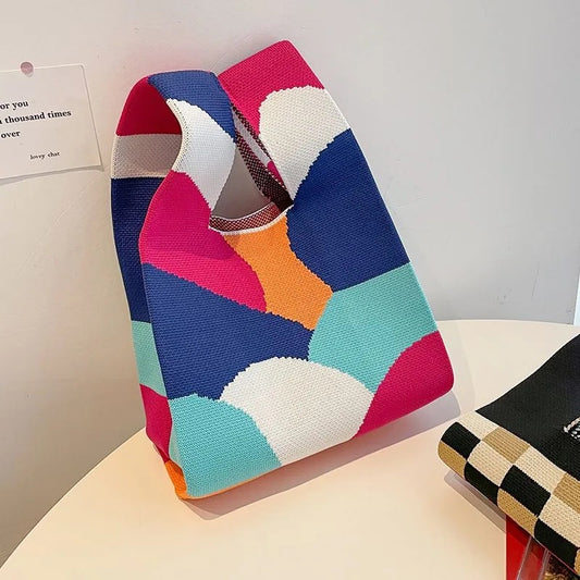 Korean Style Woolen Yarn Fashion Simple Handbags