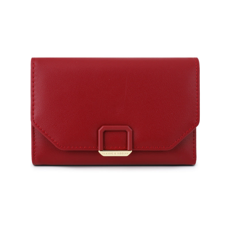 Women's Hollowed Fashion Short Design Folding Ladies Wallet