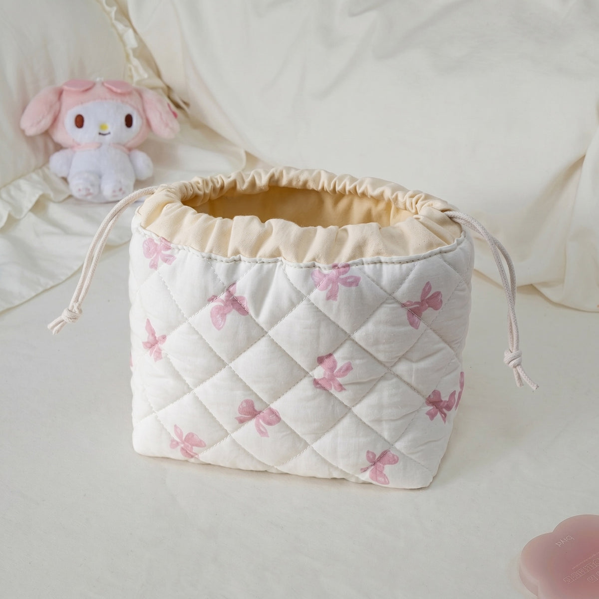 Large Capacity Polyester Drawstring Portable Cosmetics Cosmetic Bags