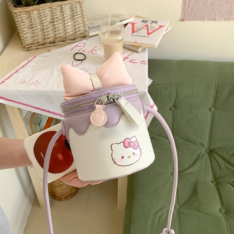 Women's Macaron Light Color Cute Contrast Bow Animal Backpacks