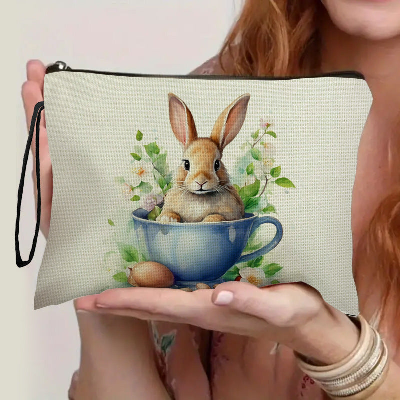 Easter Carrying Home Zipper Wash Storage Cosmetic Bags