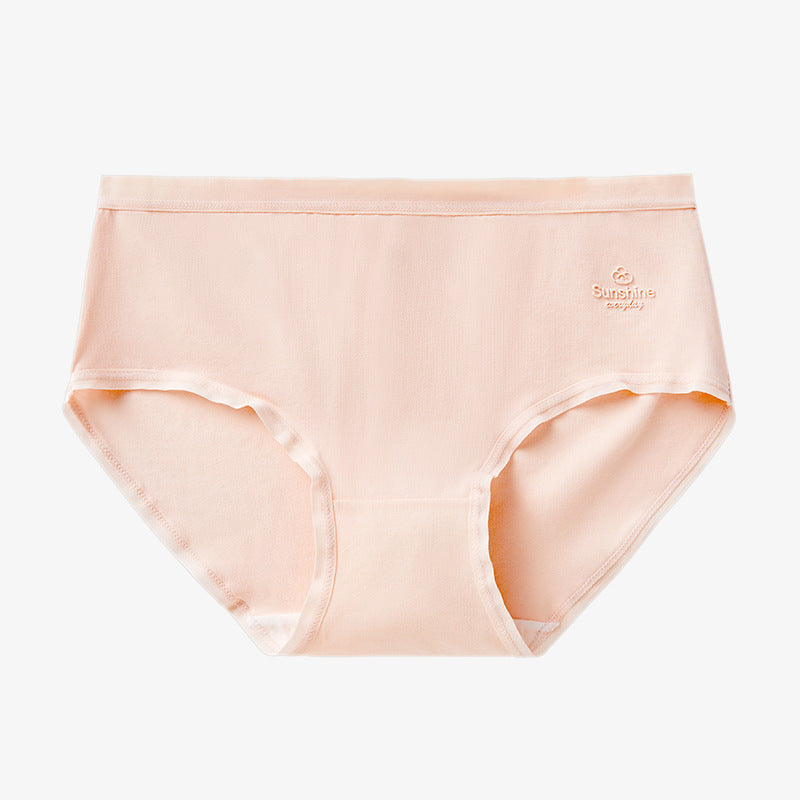 Women's Antibacterial Crotch Ladies Mid Waist Briefs Panties