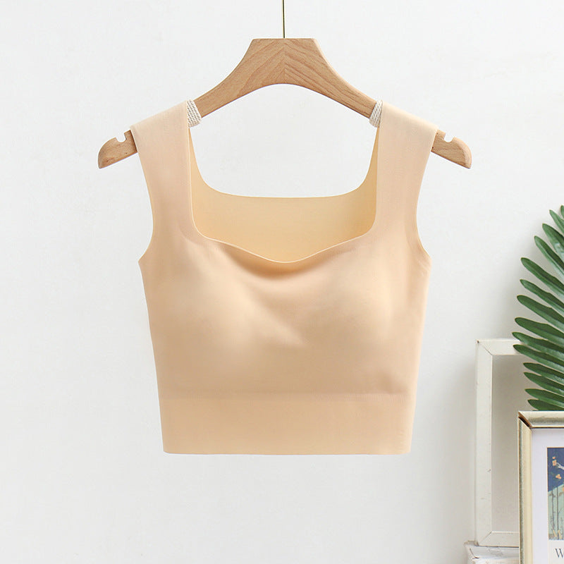 Women's Chest Pad Wrapped Integrated Navel Beauty Tanks Camis