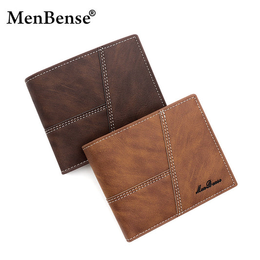 Men's Short Retro Horizontal Multiple Slots Men's Wallets