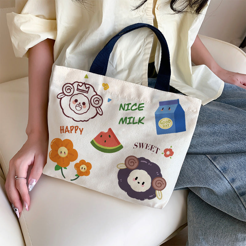 Women's Canvas Cartoon Cabs Korean Style Bags