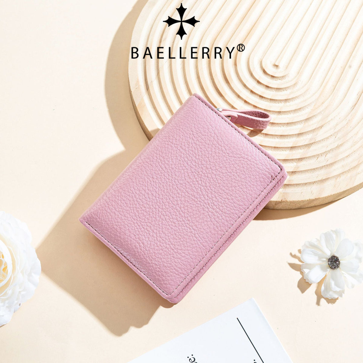 Women's Color Lychee Pattern Multiple Slots Soft Leather Ladies Wallet