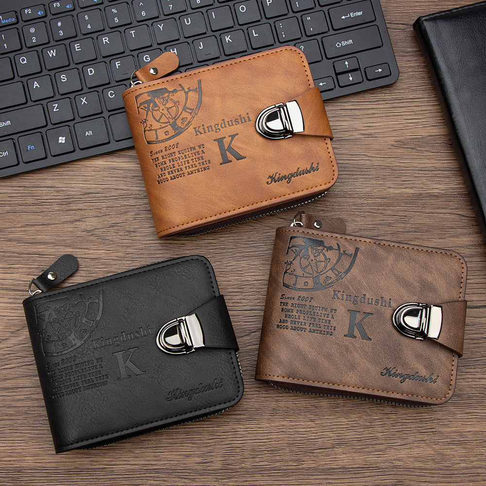 Men's Retro Short With Business Large Capacity Multi Slots Men's Wallet